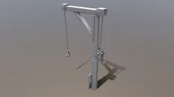 Animated Metal Hand Crane (Low-Poly Version)