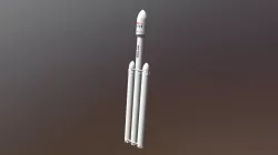 Falcon Heavy Rocket 3D Model