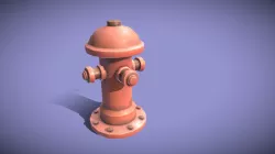 Fire hydrant low poly game ready