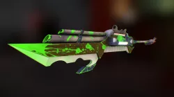futuristic Gun-Sword after battle
