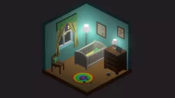 Isometric Baby Room (Nighttime)