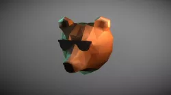 low poly bear