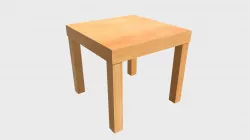 Low square side table