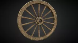 Medieval wagon wheel