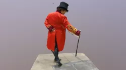 P.T. Barnum cosplay posed