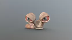 Worm 3D Model Cartoon