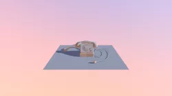 Highpoly vintage telephone