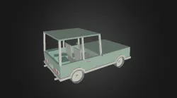 Low Poly Station Wagon Inspired Car
