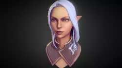 Silver-Haired Elf Girl study