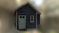 Small blue house