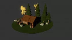Autumn Forest Scene Blender