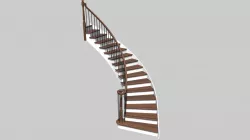 Circular stair - 90 degree with angled start