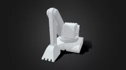 Cute excavating machinery 3d printing model