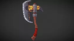 Hand-painted Dwarven Axe