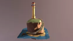 Lighthouse Low Poly, Faro Low Poly