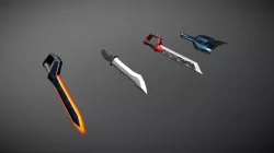 Low Poly Blades and Bottles