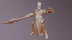 Nameless witcher with glaive
