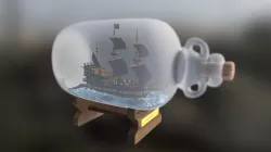 Pirate Ship In Bottle