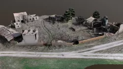 Ruinas de fábrica para procesamiento de resina