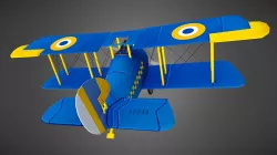 Sopwith Snipe Stylized Hand Painted Airplane