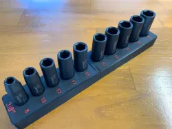 3/8in Metric Deep Socket Tray