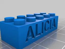 alicia y Customized LEGO compatible Text Bricks