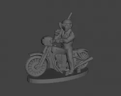  Bad Cop / Bronze 20mm Biker - Dark Future / Gasland Miniature