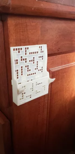 Cell phone stand, wall mount, "tetris" themed