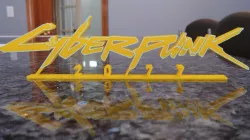 Cyberpunk 2077 Logo With Raised Outline