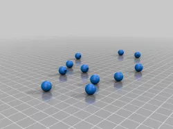 Dopamine molecule model