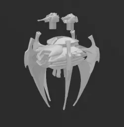 eldar defense platform and dock - bfg - terrain