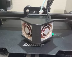 Ender 3 Hotend Dual Fan Cooler