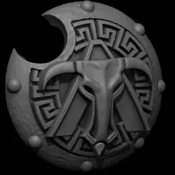 Greek Inspired Sci Fi Shield