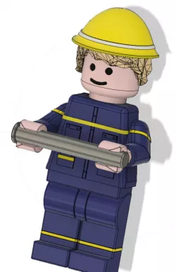 Lego Toilettenmännchenn in THW-Uniform