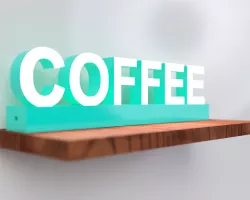 Light Up Coffee Sign