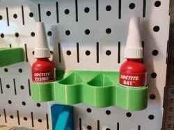 Pegboard Loctite Thread Locker Small Bottle Holder w/ pegs - Wall Control