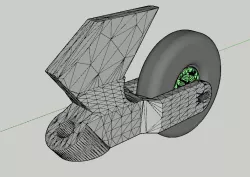 PlanePrint Pilot - Savage Bobber - Tail landing gear with wheel rim
