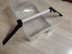 Rolling log mouse trap for IKEA SAMLA bin, with printable ramps