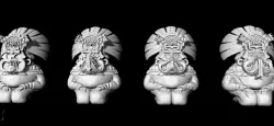 Saurian Frog Statue