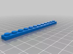 1x12 lego-compatible 1/3 height brick