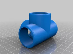 3/4 Sch-40 4 Way Edge Pipe Connector - Customizer