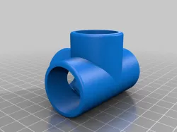 3/4 Sch-40 4 Way Edge Pipe Connector V2