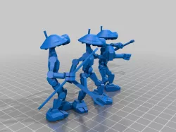 3 Wise Pit Droids and Bluurg for Mandalorian Manger scene