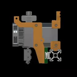 Hemera Orthogonal Mount on MGN12 Rail for Grizzly Bear with Volcano & BL Touch