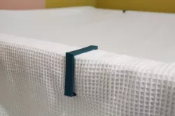 Ikea KURA bedframe clamp to make a tent