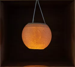 lamp shade. IKEA Hack lantern, rough wave pattern fitting IKEA "solvinden"