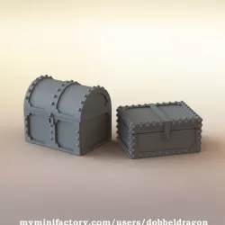 Medieval chest and trunk
