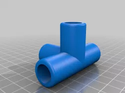 My Customized 4 Way Edge Pipe Connector - Customizer 13mm