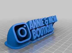 My Customized Sweeping 2-line name plate (text)
