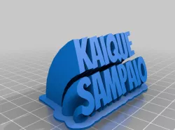 My Customized Sweeping 2-line name plate (text)